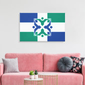 Vlag van Columbia (Missouri) Canvas Afdruk (Insitu (Woonkamer))