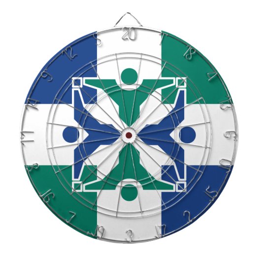 Vlag van Columbia (Missouri) Dartbord (Voorkant)