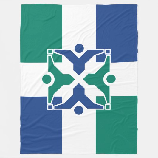 Vlag van Columbia (Missouri) Fleece Deken (Voorkant)