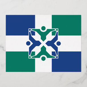 Vlag van Columbia, Missouri Folie Feestdagen Briefkaart