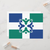 Vlag van Columbia (Missouri) Kaart (Voorkant / Achterkant in situ)