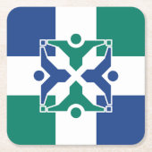 Vlag van Columbia, Missouri Kartonnen Onderzetters (Voorkant)