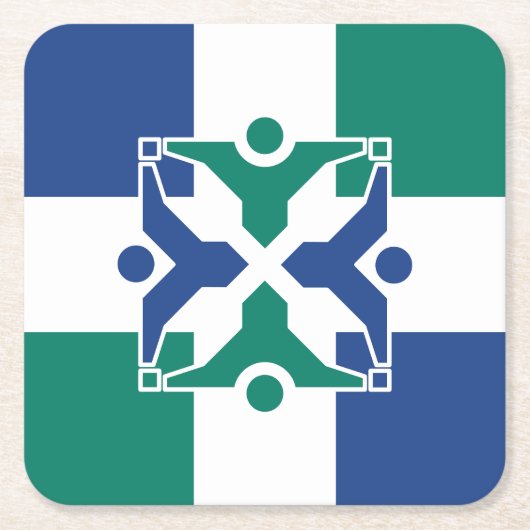 Vlag van Columbia, Missouri Kartonnen Onderzetters (Voorkant)