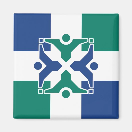 Vlag van Columbia (Missouri) Magneet (Voorkant)