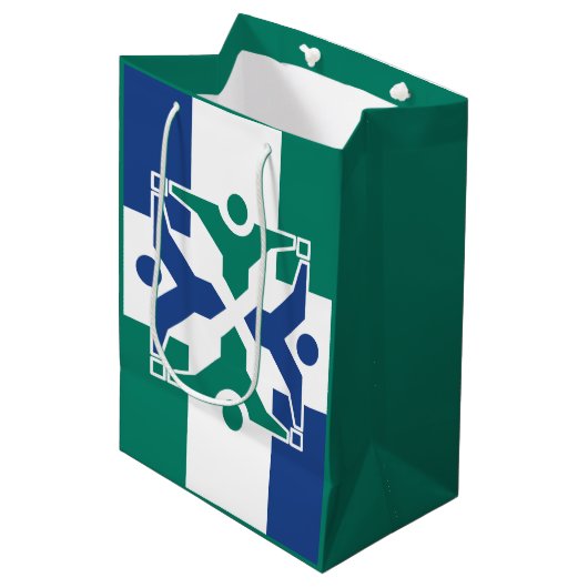 Vlag van Columbia, Missouri Medium Cadeauzakje (Voorkant Gekanteld)