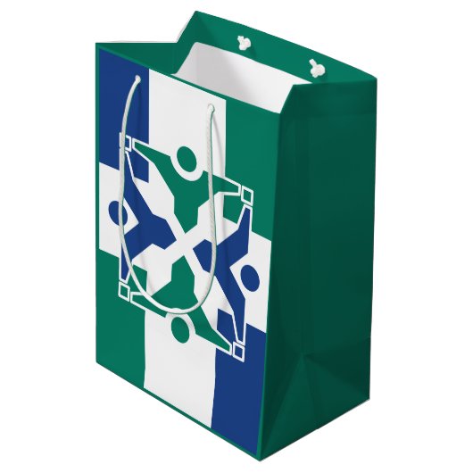 Vlag van Columbia, Missouri Medium Cadeauzakje (Achterkant Gekanteld)