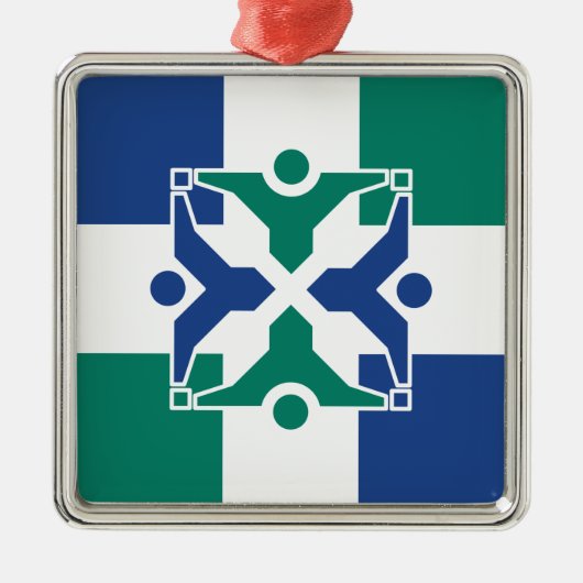 Vlag van Columbia (Missouri) Metalen Ornament (Voorkant)