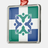 Vlag van Columbia (Missouri) Metalen Ornament (Links)