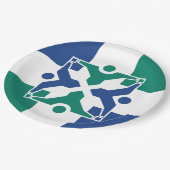 Vlag van Columbia (Missouri) Papieren Bordje (Gekanteld)