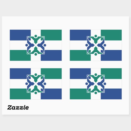 Vlag van Columbia, Missouri Rechthoekige Sticker (Vel)