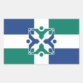 Vlag van Columbia, Missouri Rechthoekige Sticker (Voorkant)