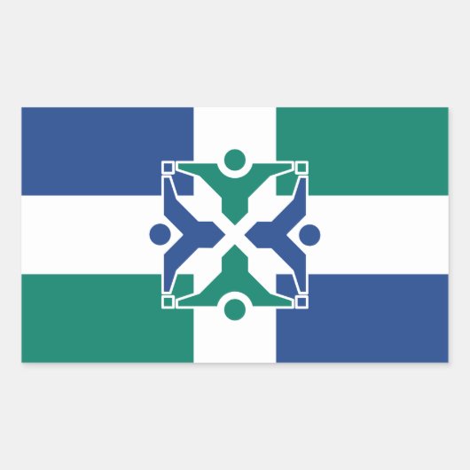 Vlag van Columbia, Missouri Rechthoekige Sticker (Voorkant)