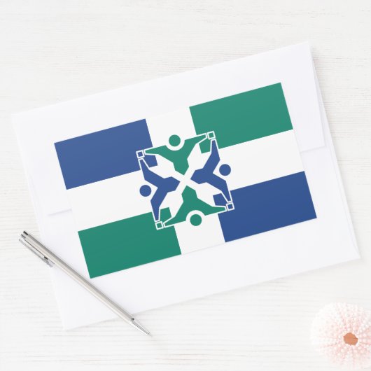 Vlag van Columbia, Missouri Rechthoekige Sticker (Envelop)