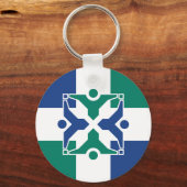 Vlag van Columbia, Missouri Sleutelhanger (Achterkant)