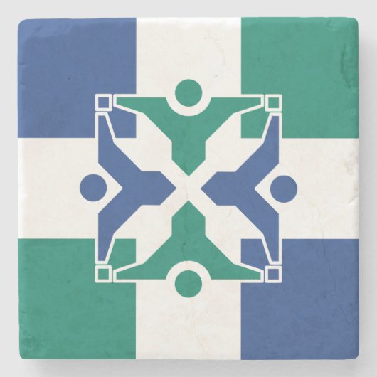 Vlag van Columbia (Missouri) Stenen Onderzetter (Voorkant)