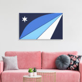 Vlag van Columbia (South Carolina) Canvas Afdruk (Insitu (Woonkamer))