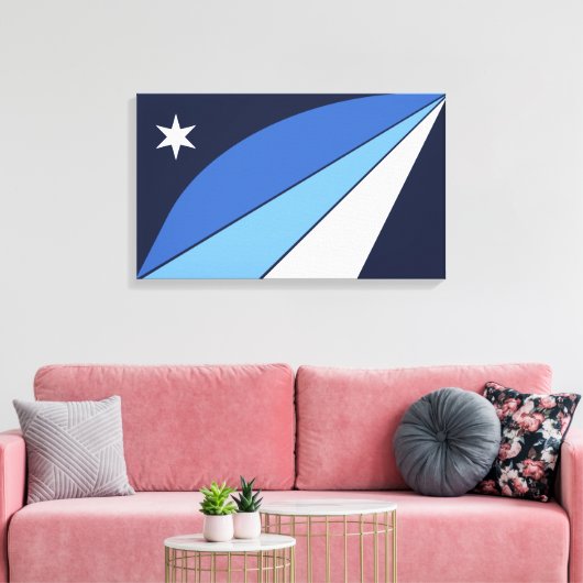 Vlag van Columbia (South Carolina) Canvas Afdruk (Insitu (Woonkamer))