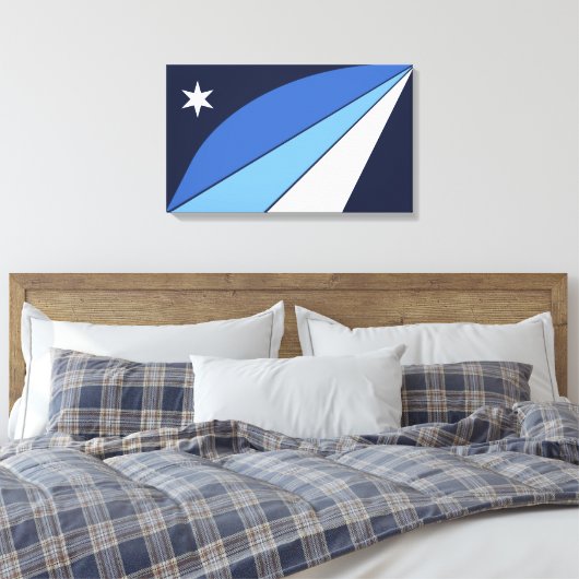 Vlag van Columbia (South Carolina) Canvas Afdruk (Insitu (Slaapkamer))