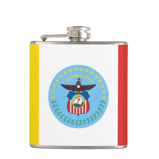 Vlag van Columbus, Ohio Flask Heupfles (Voorkant)