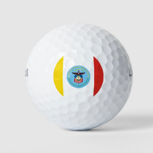 Vlag van Columbus, Ohio Golf Balls Golfballen (Voorkant)