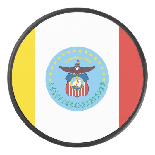 Vlag van Columbus, Ohio Hockey Puck (Voorkant)