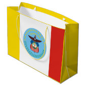 Vlag van Columbus, Ohio Large Gift Bag Groot Cadeauzakje (Achterkant Gekanteld)