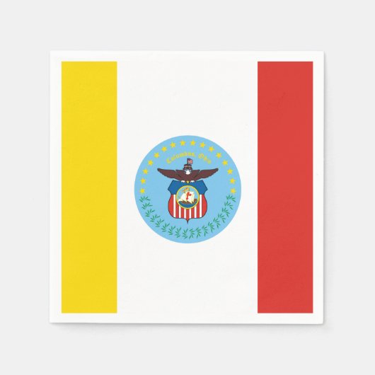 Vlag van Columbus, Ohio Paper Napkins Servet (Voorkant)