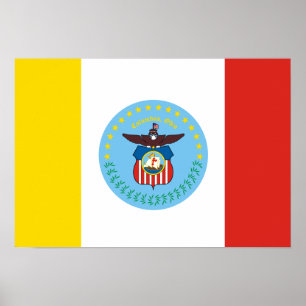 Vlag van Columbus, Ohio Poster