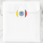 Vlag van Columbus, Ohio Ronde Sticker (Tas)