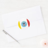 Vlag van Columbus, Ohio Ronde Sticker (Envelop)