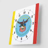 Vlag van Columbus, Ohio vierkante wandklok (Hoek)