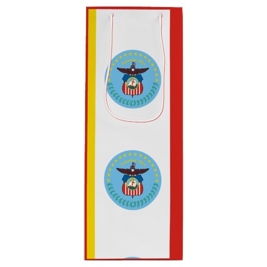 Vlag van Columbus, Ohio Wine Gift Bag Wijn Cadeautas (Voorkant)