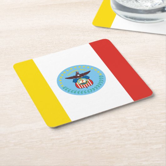 Vlag van Columbus, Onderzetter Ohio Square Paper (Schuin)