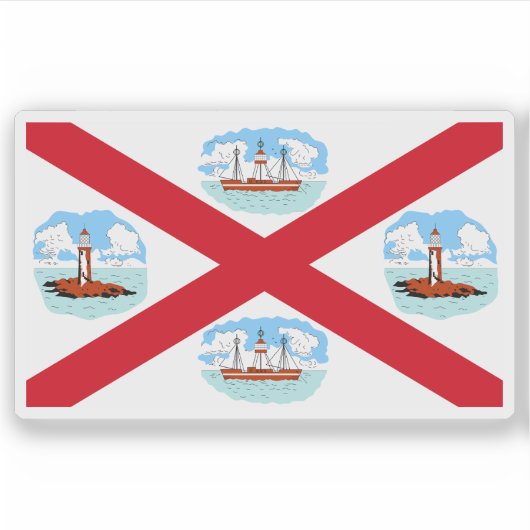 Vlag van Commissioners of Irish Lights, Ierland Sticker (Voorkant)
