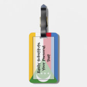 Vlag van Comoren - Easy ID Personal Bagagelabel (Achterkant verticaal)