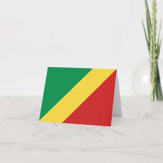 Vlag van Congo-Brazzaville Kaart (Voorkant)