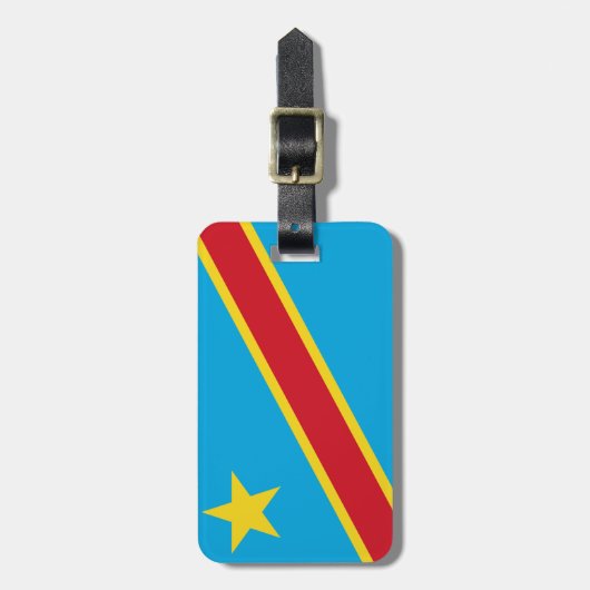 Vlag van Congo Easy ID Personal Bagagelabel (Voorkant verticaal)
