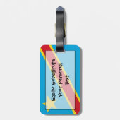 Vlag van Congo Easy ID Personal Bagagelabel (Achterkant verticaal)
