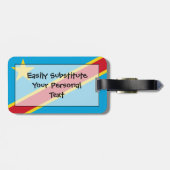 Vlag van Congo Easy ID Personal Bagagelabel (Achterkant horizontaal)