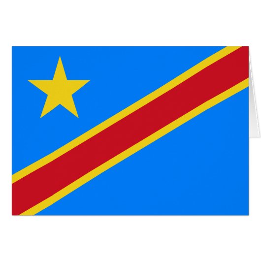 Vlag van Congo Kinshasa (Voorkant Horizontaal)