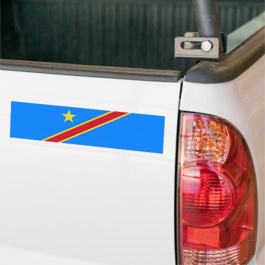 Vlag van Congo Kinshasa Bumpersticker (Op Truck)