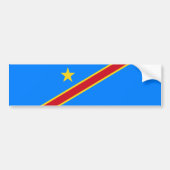 Vlag van Congo Kinshasa Bumpersticker (Voorkant)