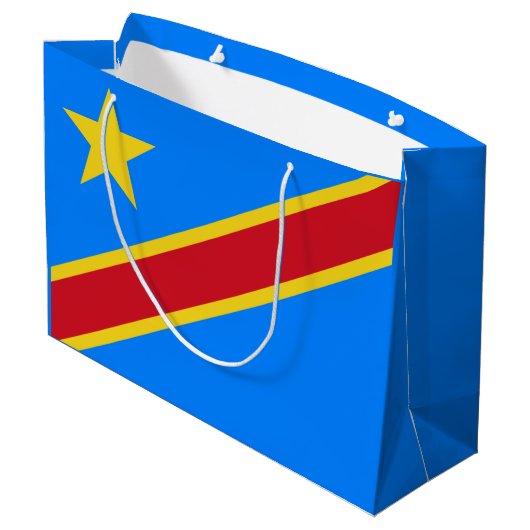 Vlag van Congo Kinshasa Groot Cadeauzakje (Achterkant Gekanteld)