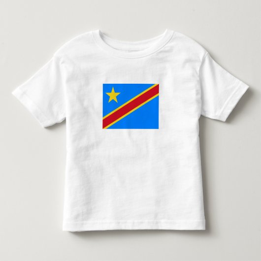 Vlag van Congo Kinshasa Kinder Shirts (Voorkant)