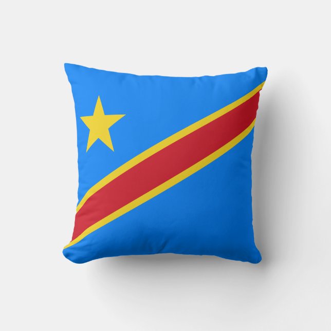 Vlag van Congo Kinshasa Kussen (Voorkant)