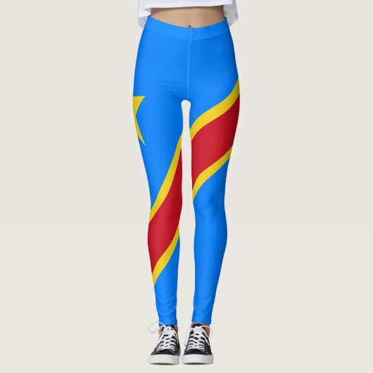 Vlag van Congo Kinshasa Leggings (Voorkant)