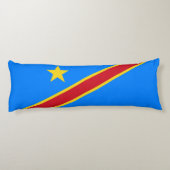 Vlag van Congo Kinshasa Lichaamskussen (Achterkant)