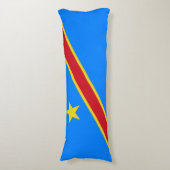 Vlag van Congo Kinshasa Lichaamskussen (Voorkant Verticaal)