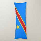 Vlag van Congo Kinshasa Lichaamskussen (Achterkant (Verticaal))