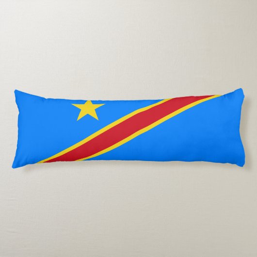 Vlag van Congo Kinshasa Lichaamskussen (Voorkant)